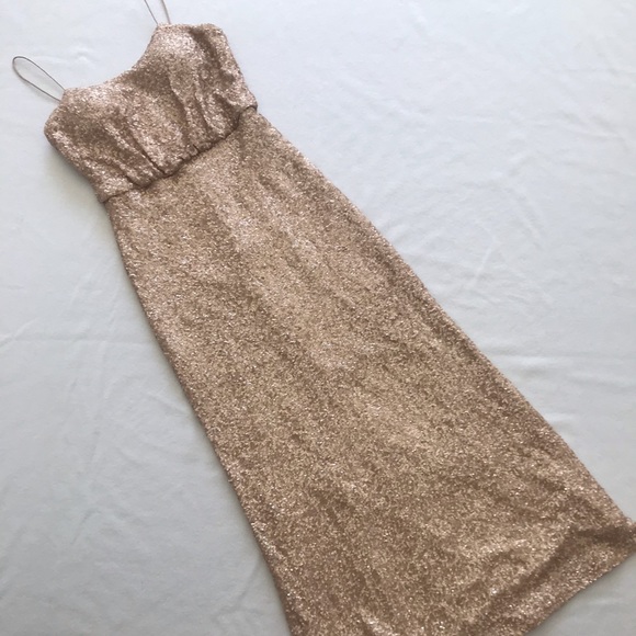 Sorella Vita | Rose Gold Sequin Gown | Size 6 - Picture 5 of 10